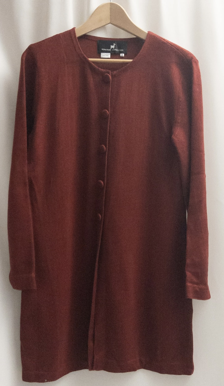 Peruvian Connection Burgundy / brick red 100% Pima Cotton three-piece | Sz M
