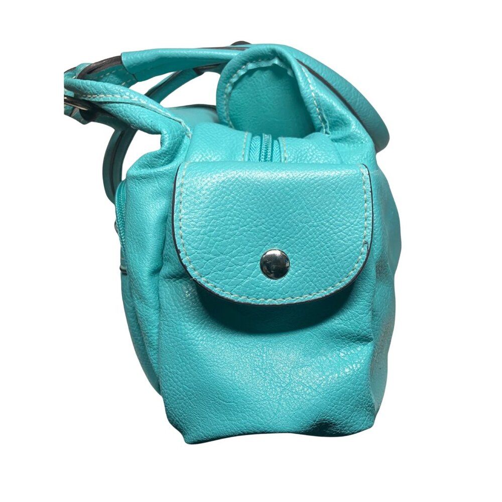 Rosetti Aqua Blue Handbag Purse with Matching Wallet Faux Leather Satchel
