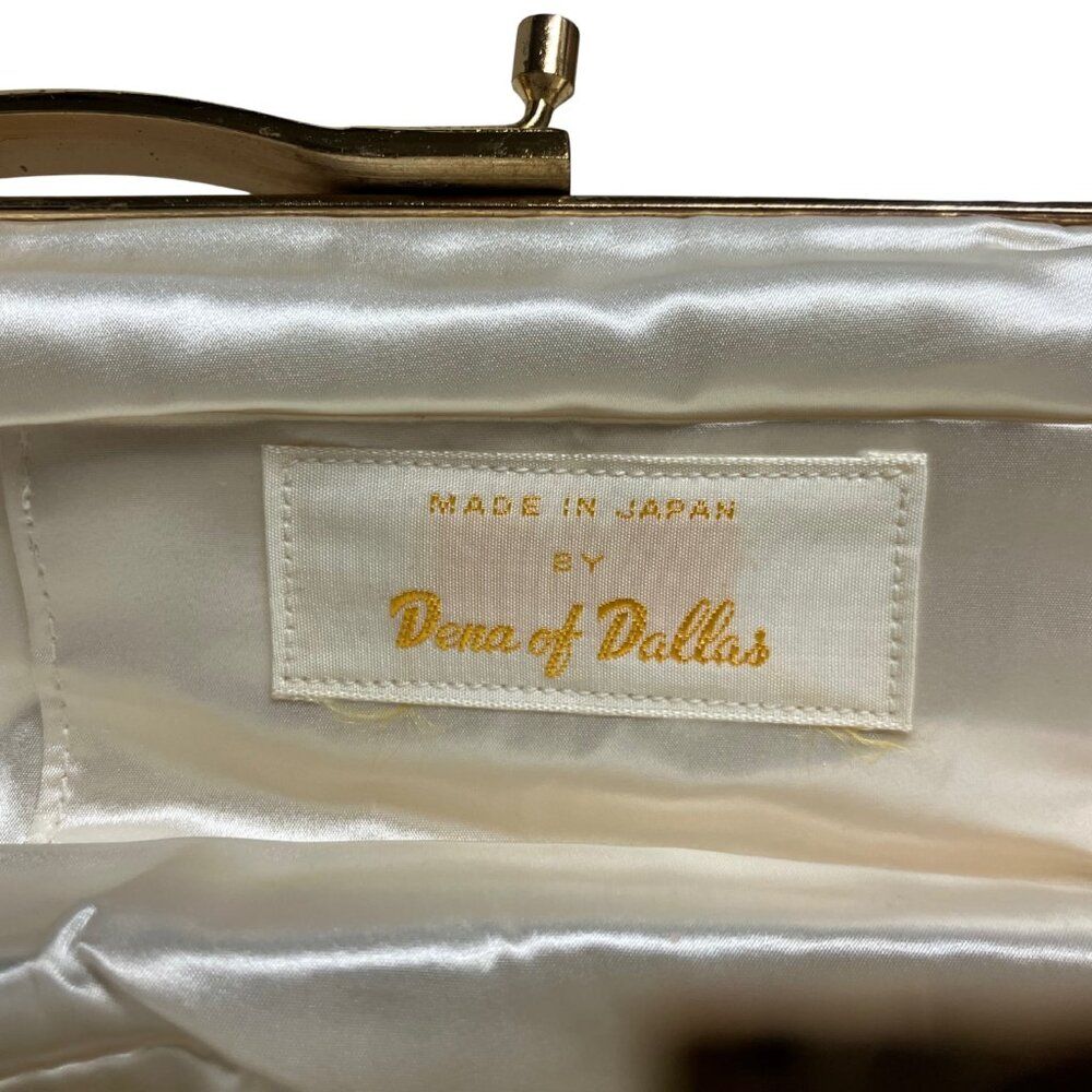 Vintage Beaded Clutch by Dena of Dallas – Ivory Pearl Purse Made in Japan