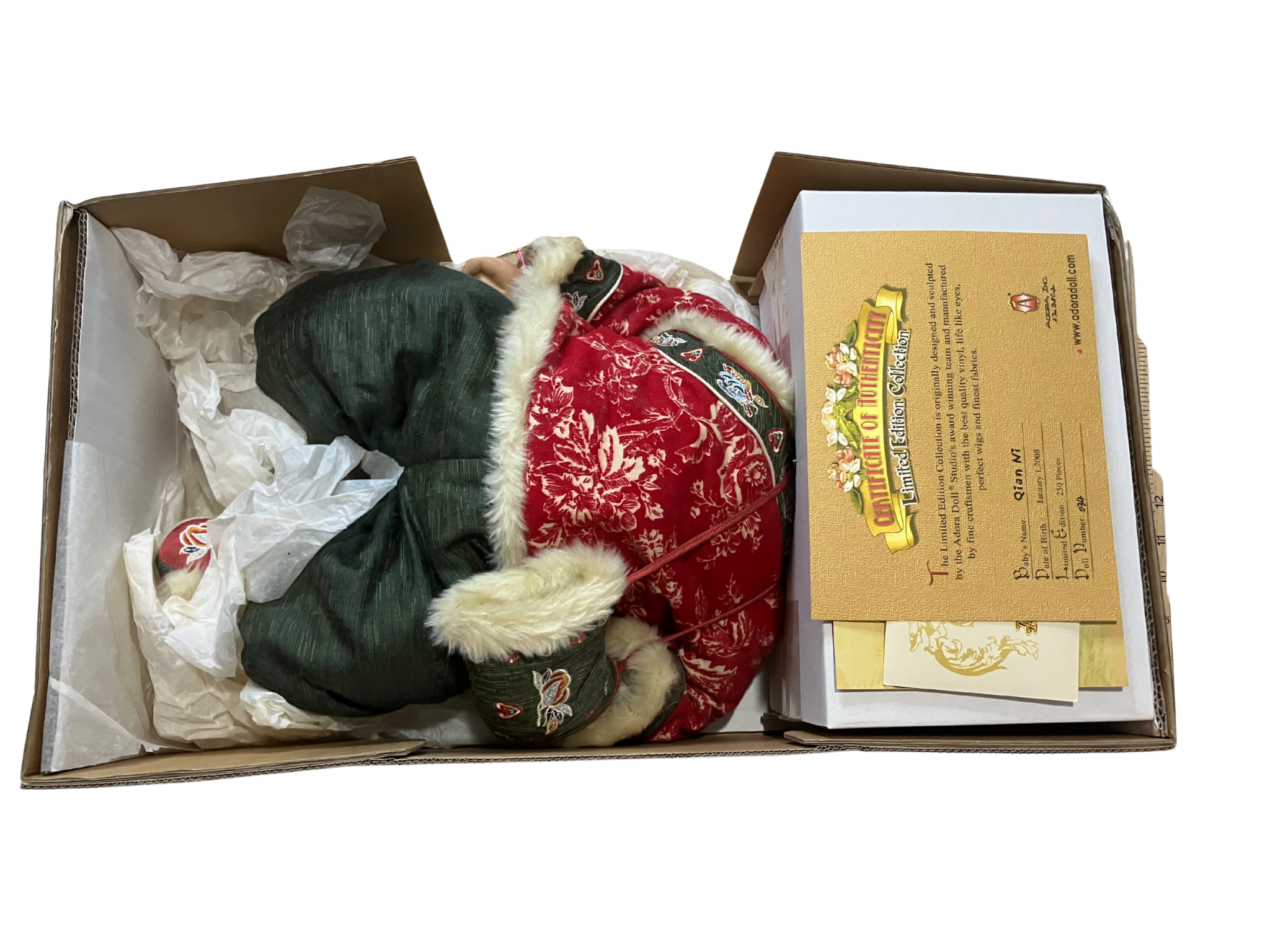 Adora Original Doll “Qian Ni” Limited Edition 2008 #034/250 – 22” Vinyl Asian Doll w/ COA & Box