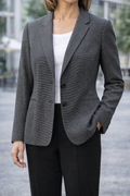 Lafayette 148 New York — Blazer | Black & white wool-silk weave · Sz 16