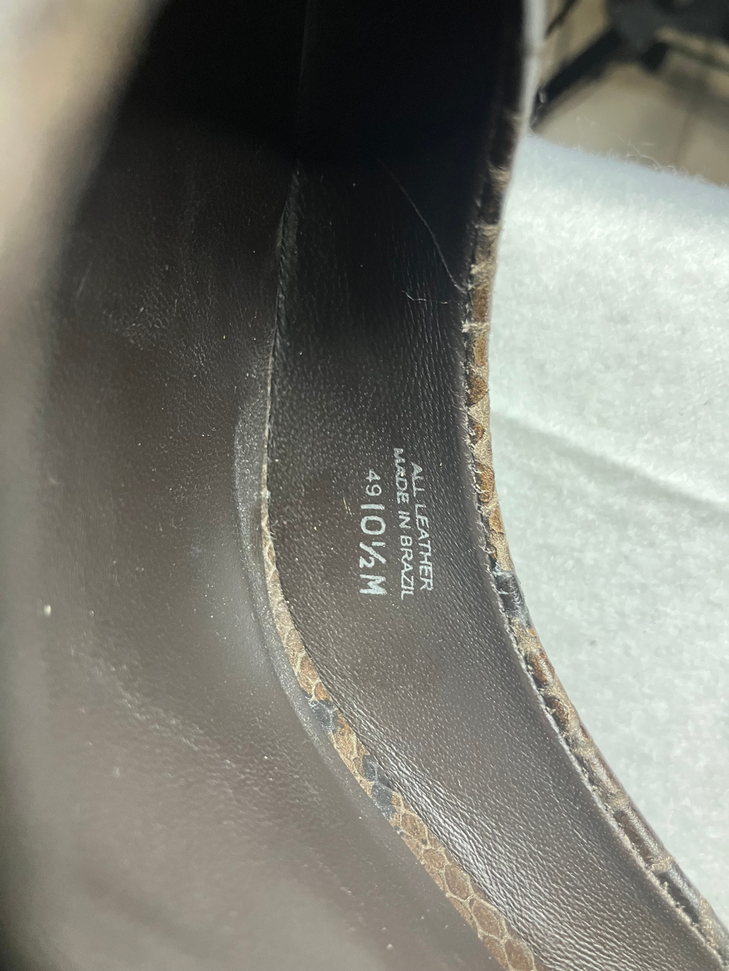 Tory Burch Snake Embossed Leather Platform Heels - Size 10.5M