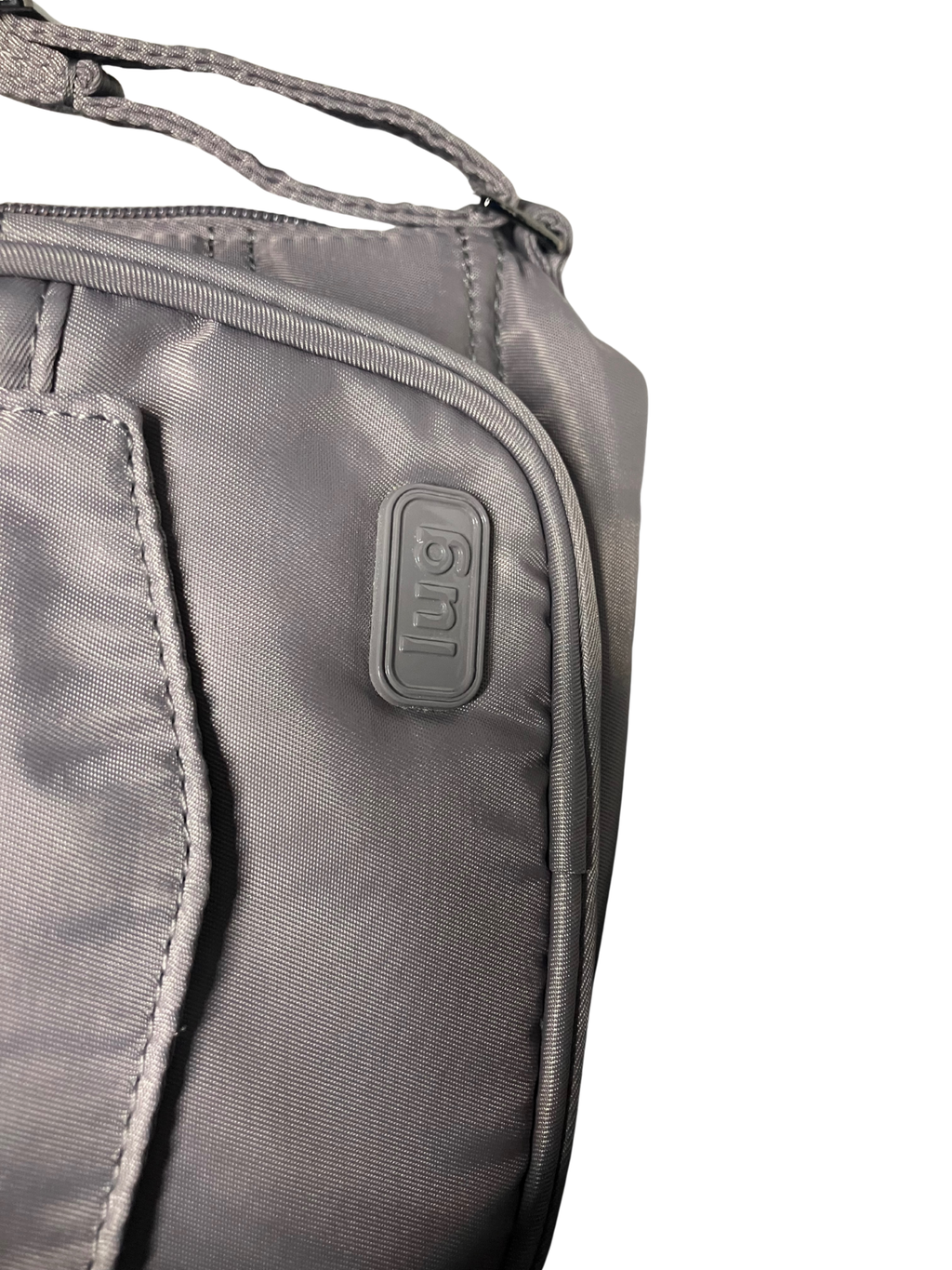 Lug Zipliner Quilted Crossbody Shoulder Bag in Gray – Lightweight Travel Organiz