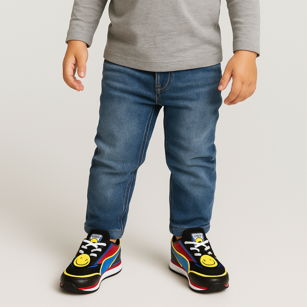 PUMA x Smiley Kids Sneakers Size 5C Multicolor Black Red Blue Yellow