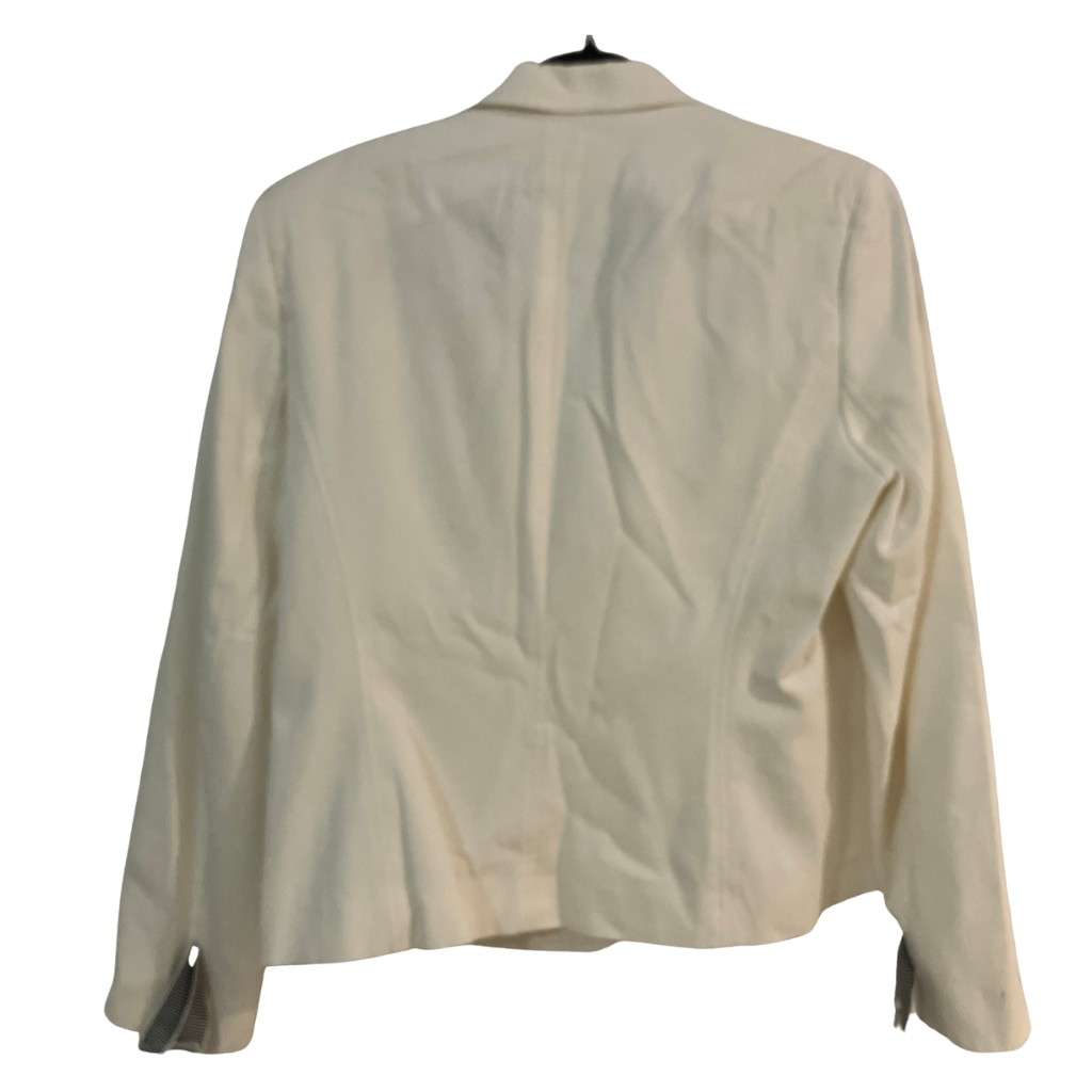 Roth LeCover Cream Blazer Size 12 - Striped Bow Detail California