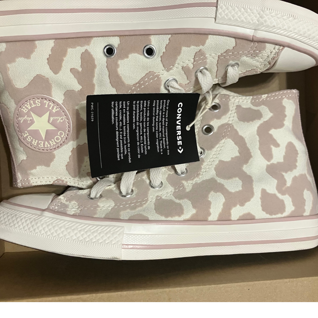 Converse Pink Camouflage High-Top Sneakers - Classic Chuck Taylor Style