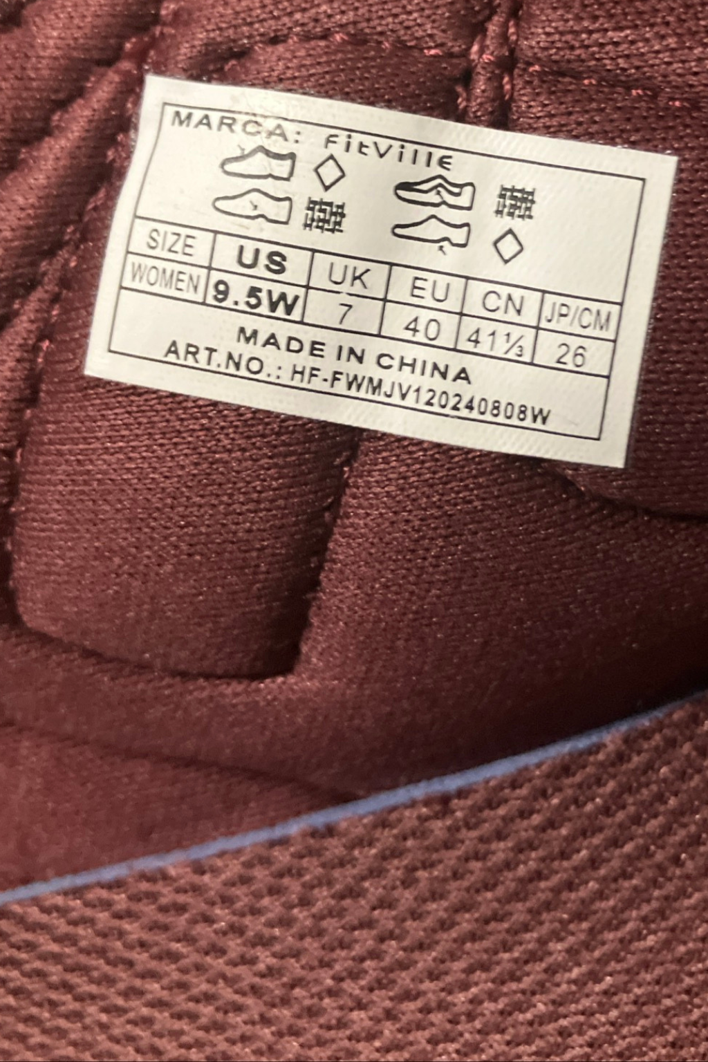 FitVille Women’s Comfort Mary Jane Walking Shoes Size 9.5W Burgundy