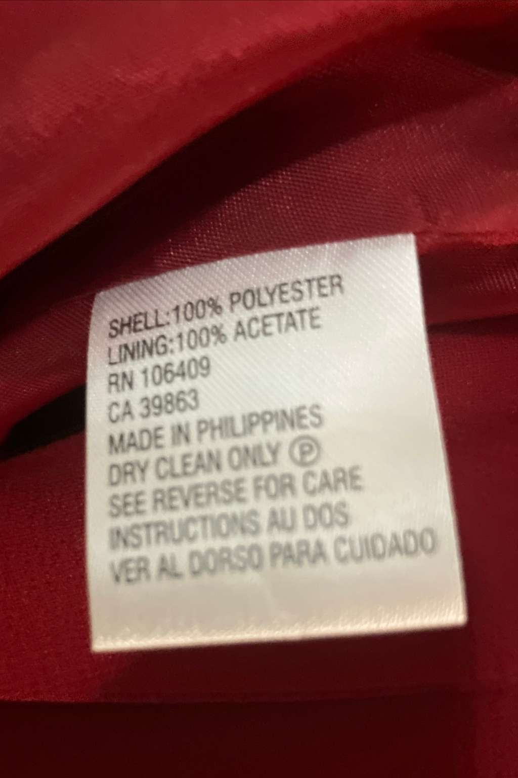 Tahari Arthur S. Levine Red Blazer Women’s Size 10P Black Frog Closure