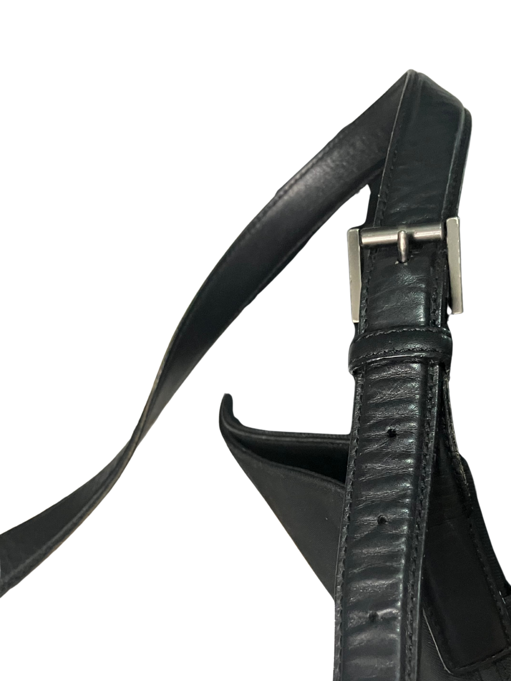 Vintage Coach 1999 Black Crossbody Bag - Y2K Nylon Leather Style 7414