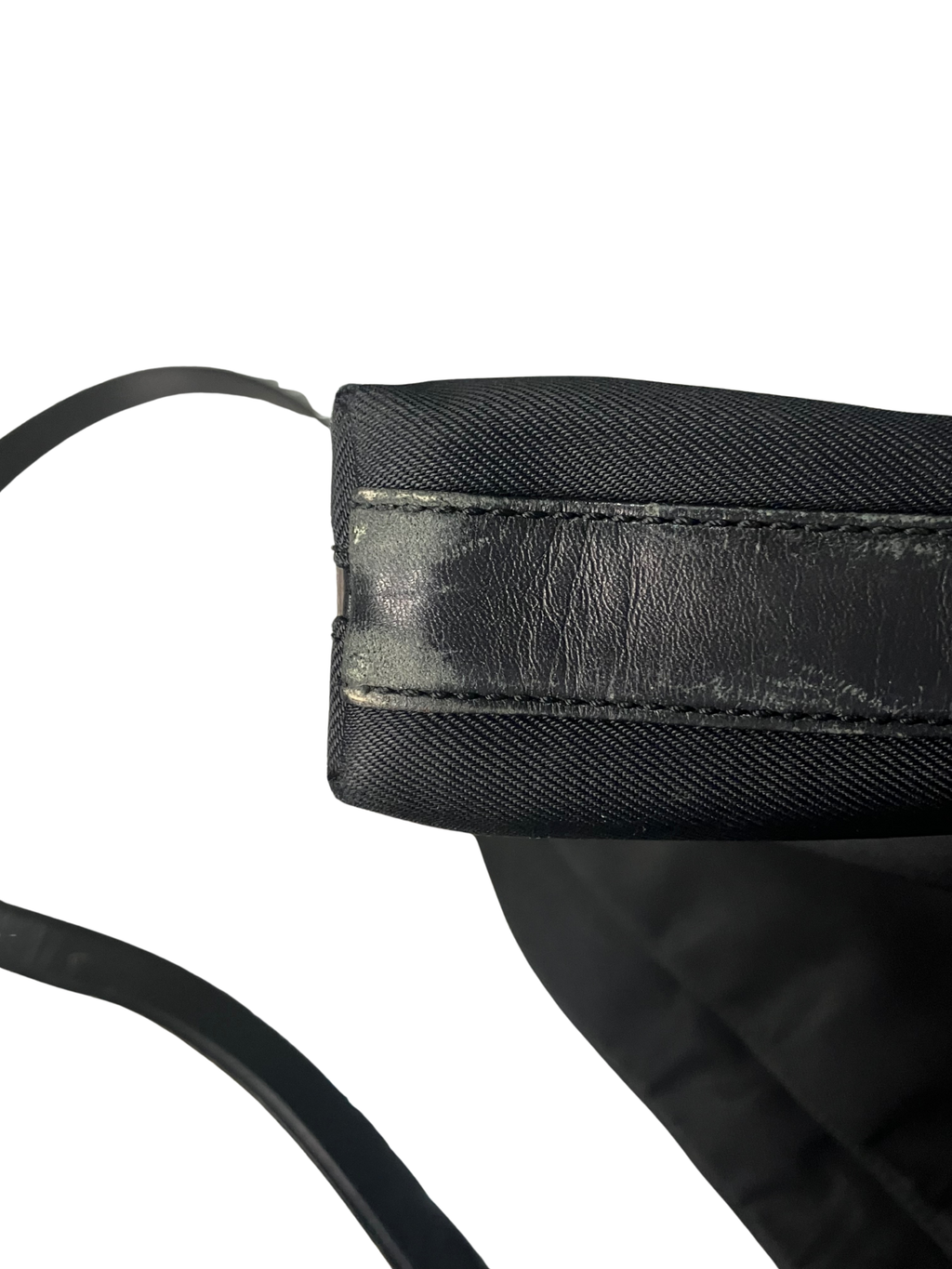 Vintage Coach 1999 Black Crossbody Bag - Y2K Nylon Leather Style 7414