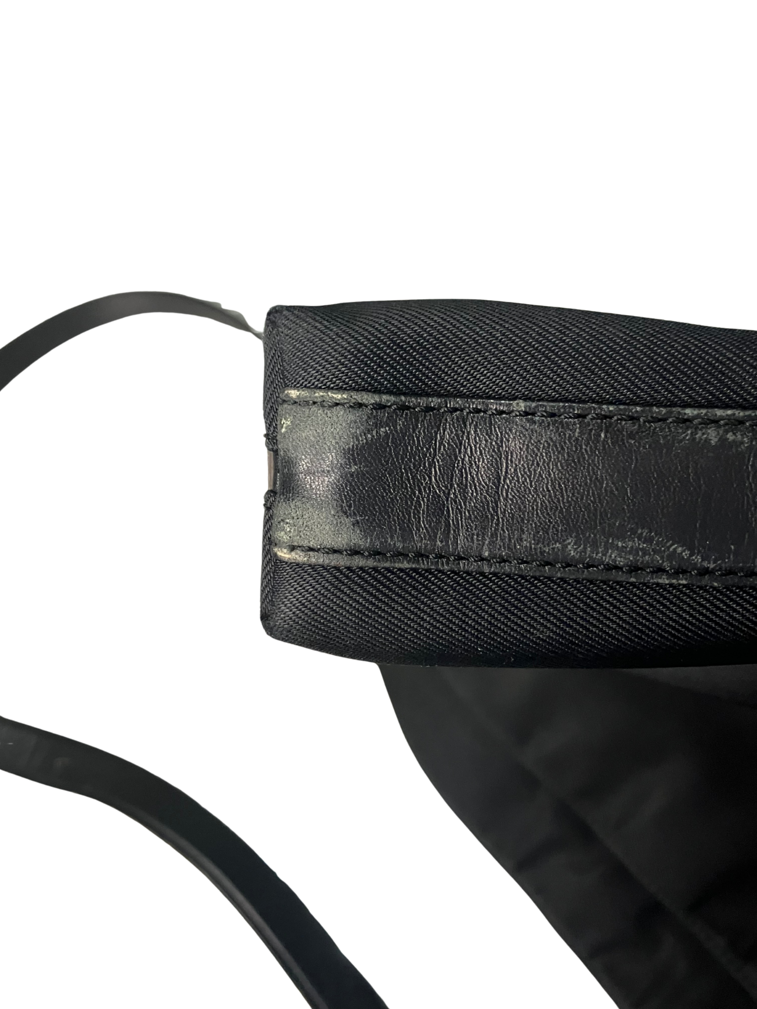 Vintage Coach 1999 Black Crossbody Bag - Y2K Nylon Leather Style 7414