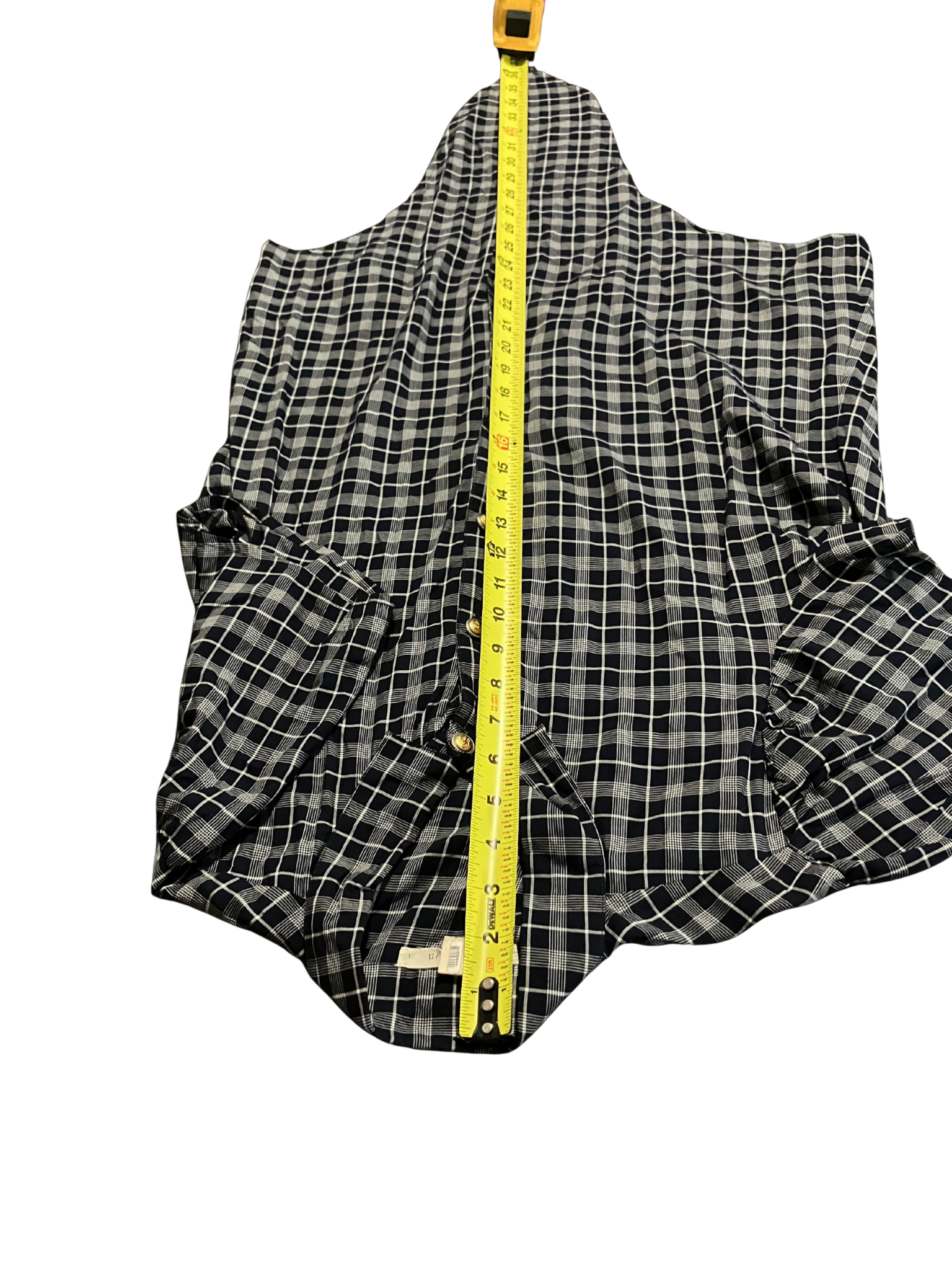 Paper Crown Plaid Button-Up Tie Front Shirt – Size L