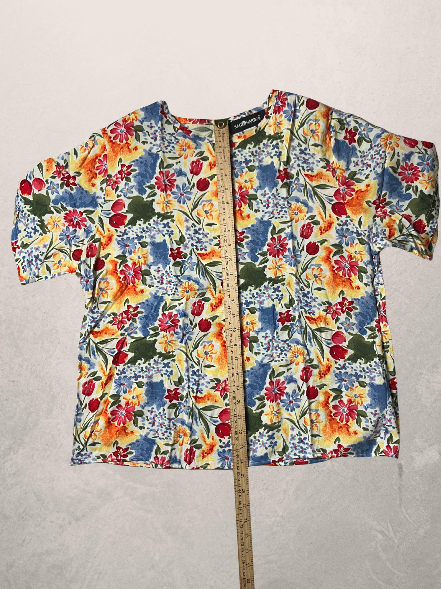 Sag Harbor — Two-Piece Dress Set | Watercolor floral rayon, coordinated silhouette · Sz L