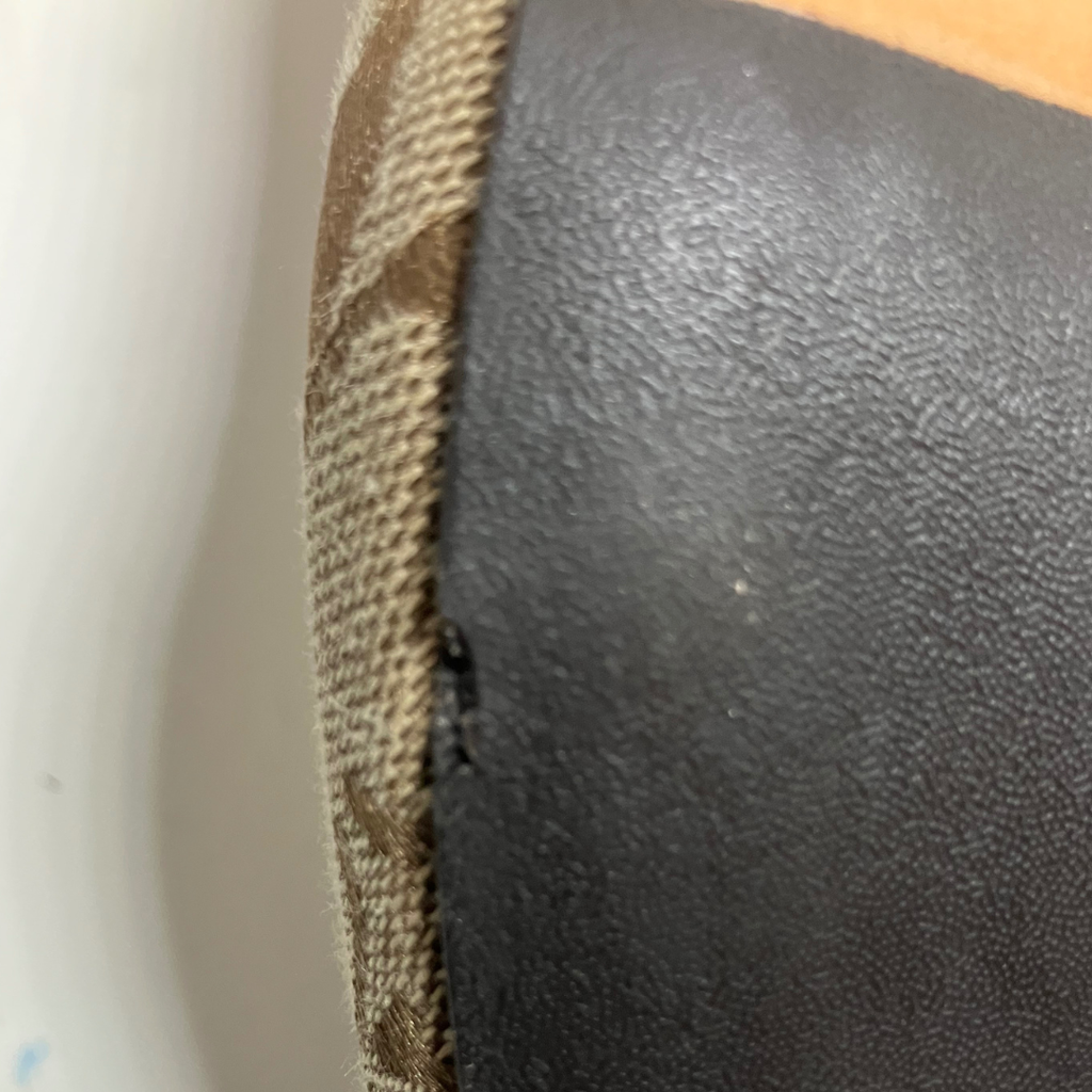 COACH Helaine Peep Toe Monogram Buckle Pumps Women’s Size 7.5M Khaki