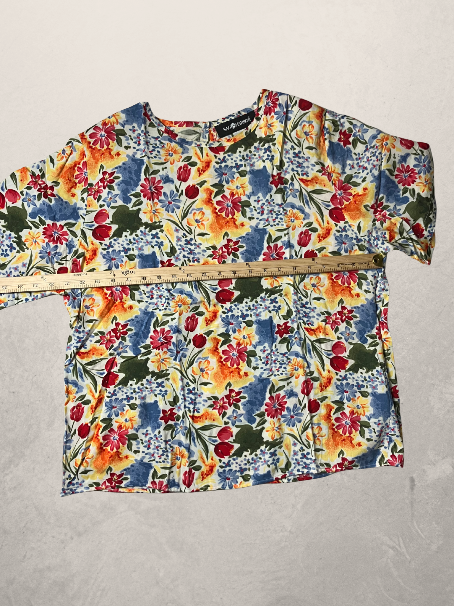 Sag Harbor — Two-Piece Dress Set | Watercolor floral rayon, coordinated silhouette · Sz L