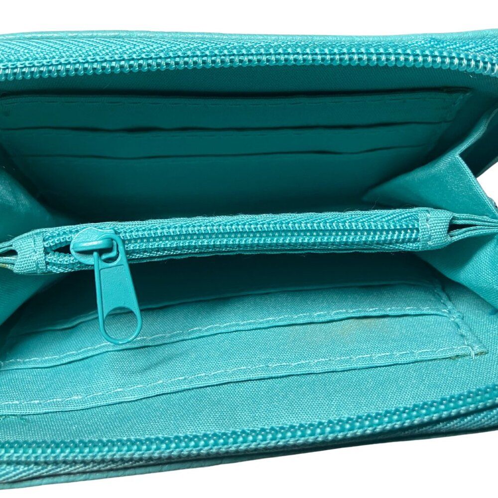 Rosetti Aqua Blue Handbag Purse with Matching Wallet Faux Leather Satchel
