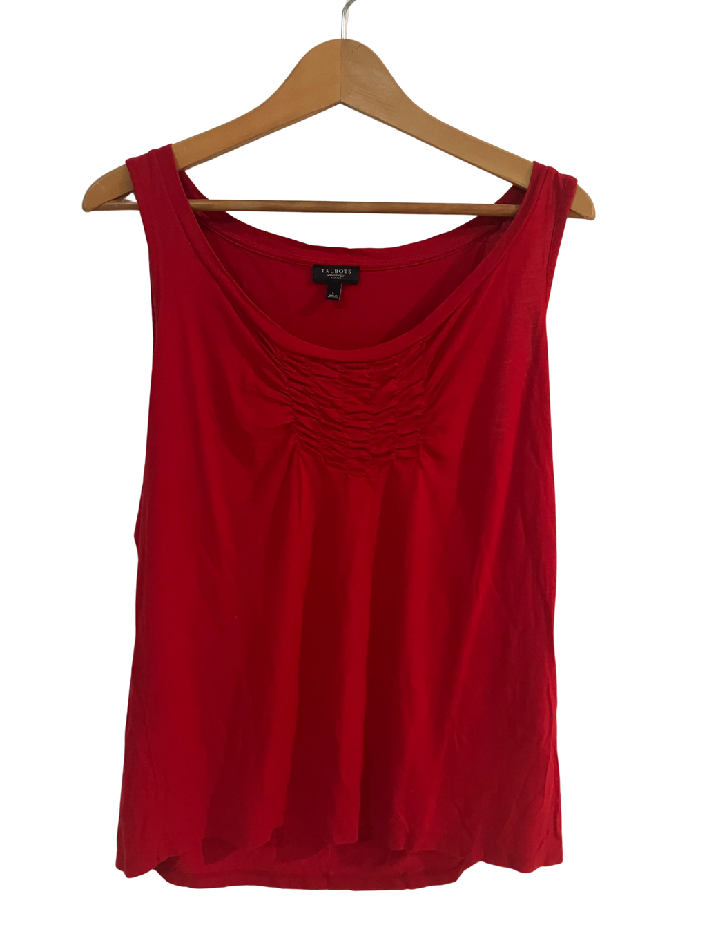 Talbots Petites Red Sleeveless Tank Top Size L - Classic Shell