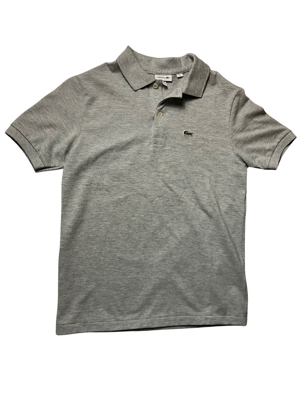 Lacoste Grey Classic Polo Shirt Youth 14 / Women's XS-S / Men's XS