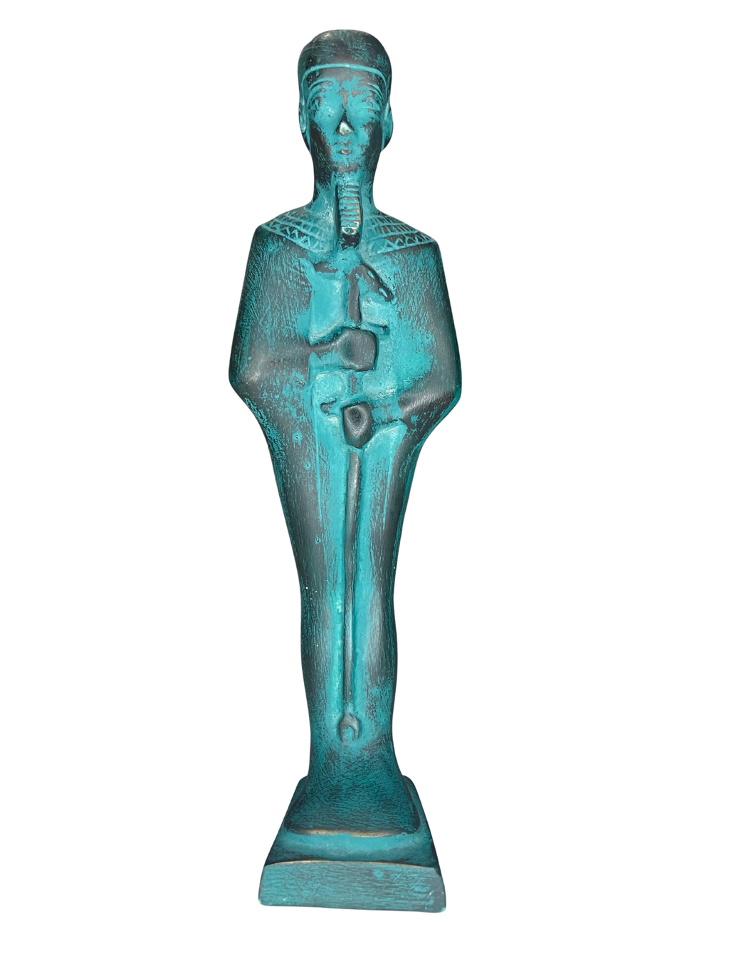 Egyptian Ushabti Shabti Figurine Turquoise Patina Ancient Style Decor