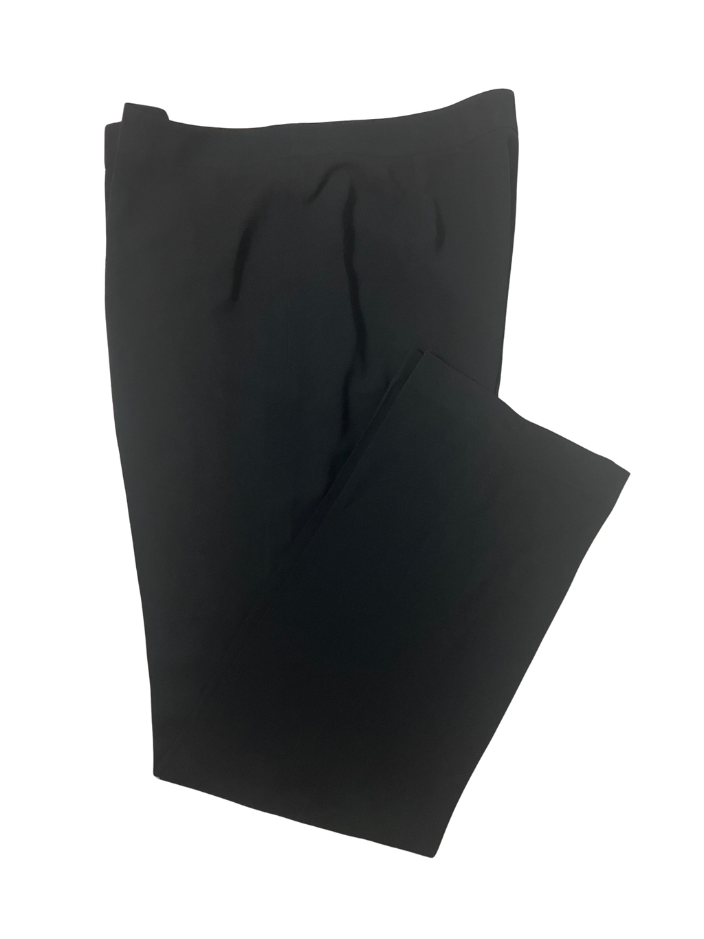Lafayette 148 New York — Tailored Pants | Deep black, structured straight-leg · Sz 14
