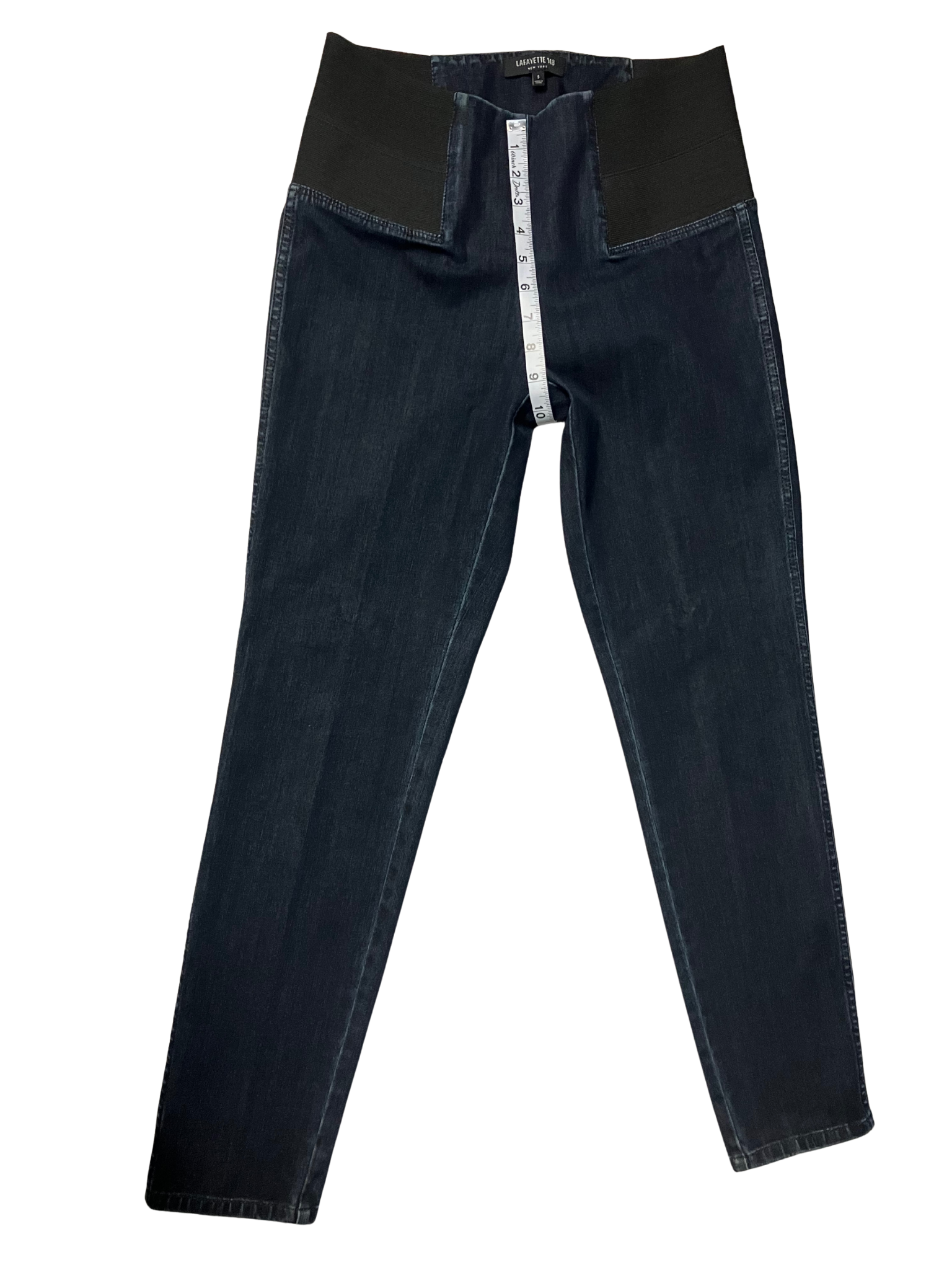 Lafayette 148 New York Pull-On Denim Leggings Dark Wash High-Rise Size S