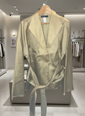 Jones New York Collection Silk Wrap Blazer Champagne Gold Size XL