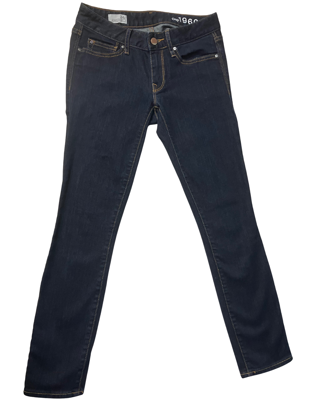 Gap 1969 Always Skinny Jeans Dark Indigo Wash Size 24P Petite