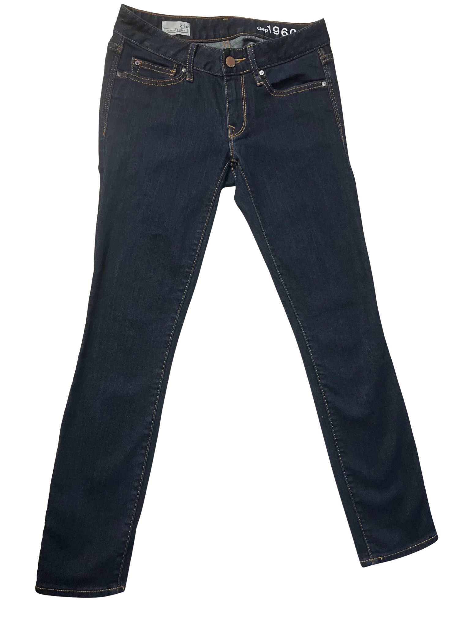 Gap 1969 Always Skinny Jeans Dark Indigo Wash Size 24P Petite
