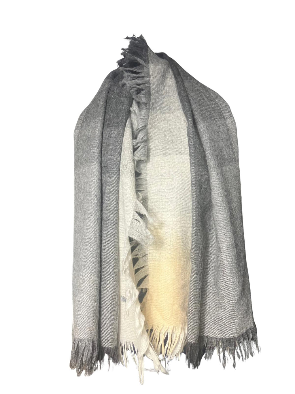 Alpaca Arequipa — Scarf | Peruvian alpaca, charcoal-to-cream ombre · Sz OS