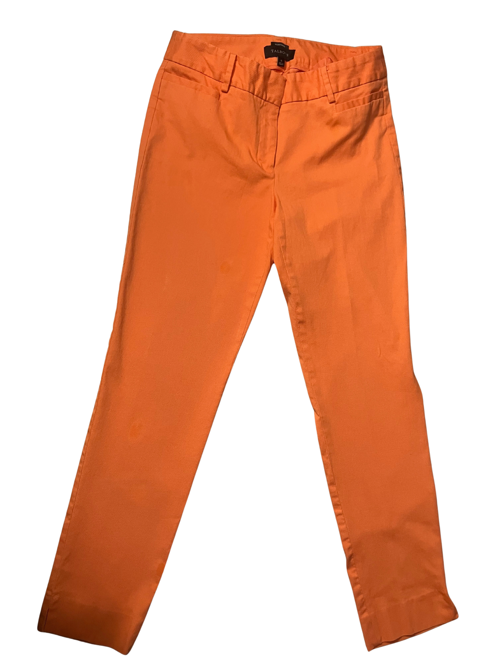 Talbots Hampshire Orange Straight Leg Pants Size 6