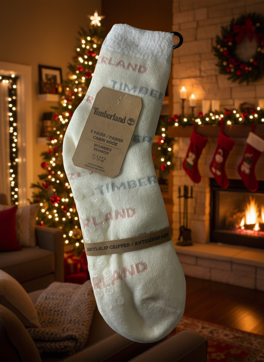 Timberland Women's Cabin Socks 2-Pack – Sherpa Fleece Slipper Socks Cream