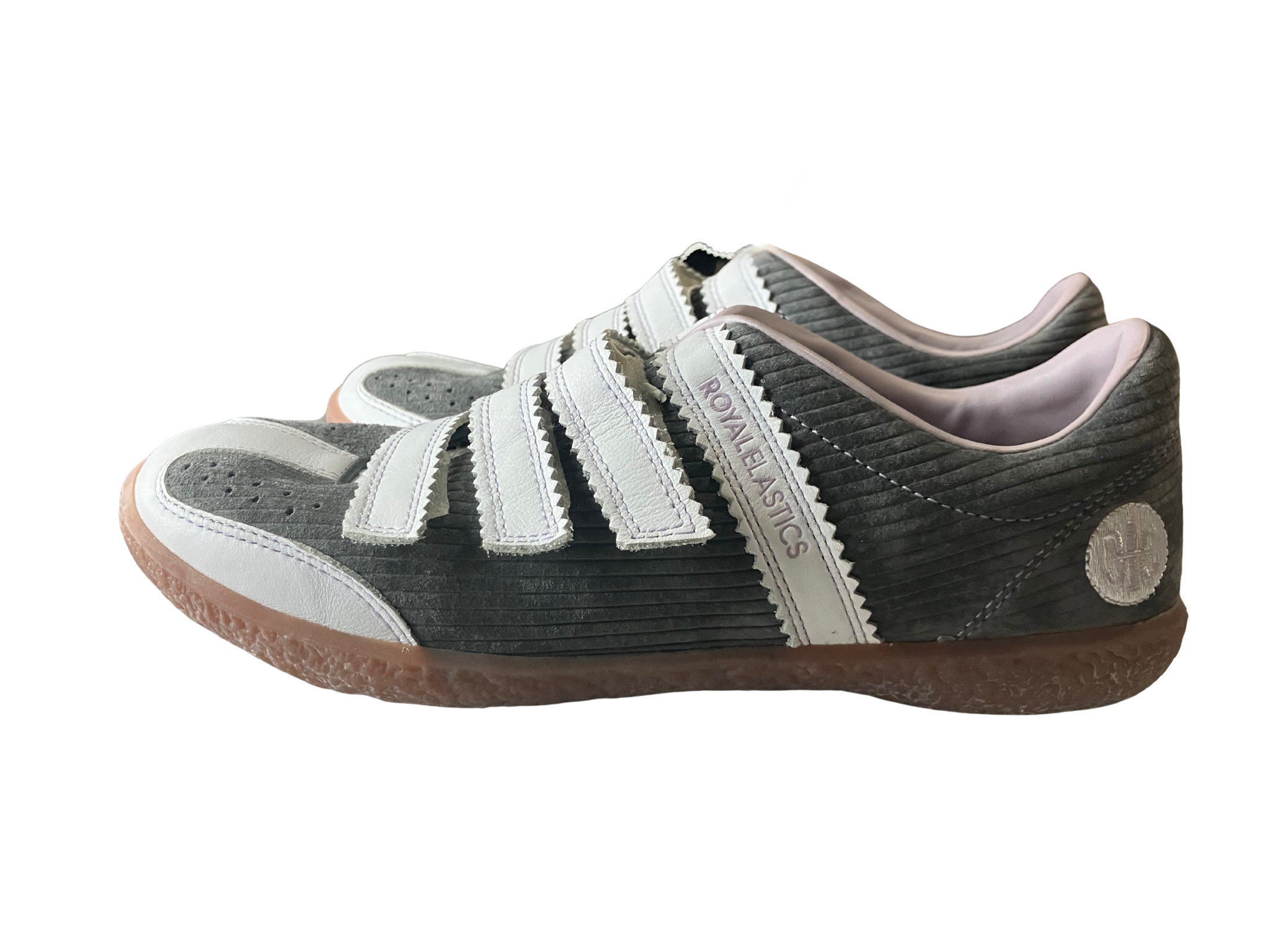 Royal Elastics Gray White Slip-On Sneakers Size 9 – Velcro Casual Shoes