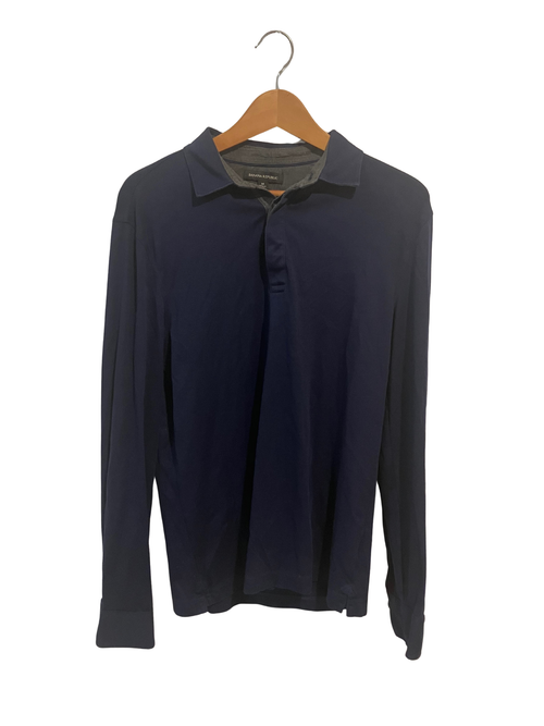 Banana Republic Navy Blue Long Sleeve Polo Shirt – Size M