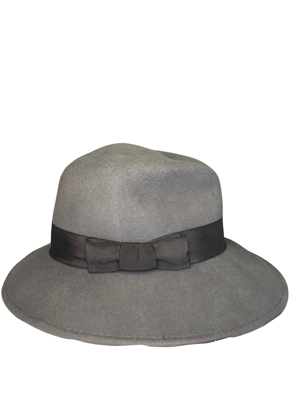 Eric Javits — Wide Brim Fedora | American wool felt, grosgrain detail · Sz OS