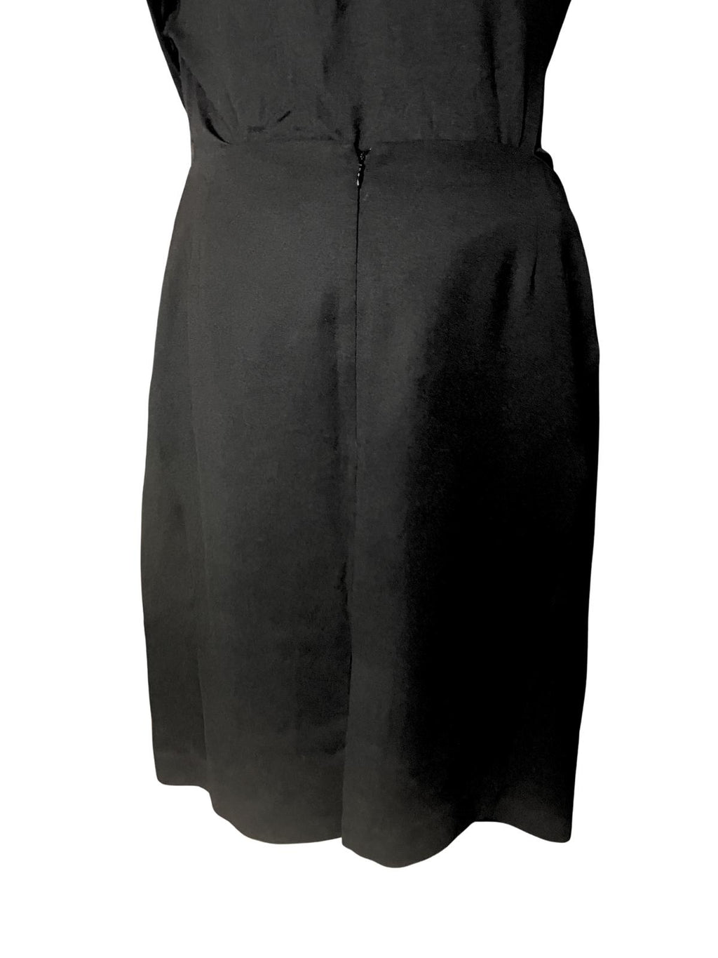 Ann Taylor — Pencil Skirt | Deep black, structured mini with wide waistband · Sz 16