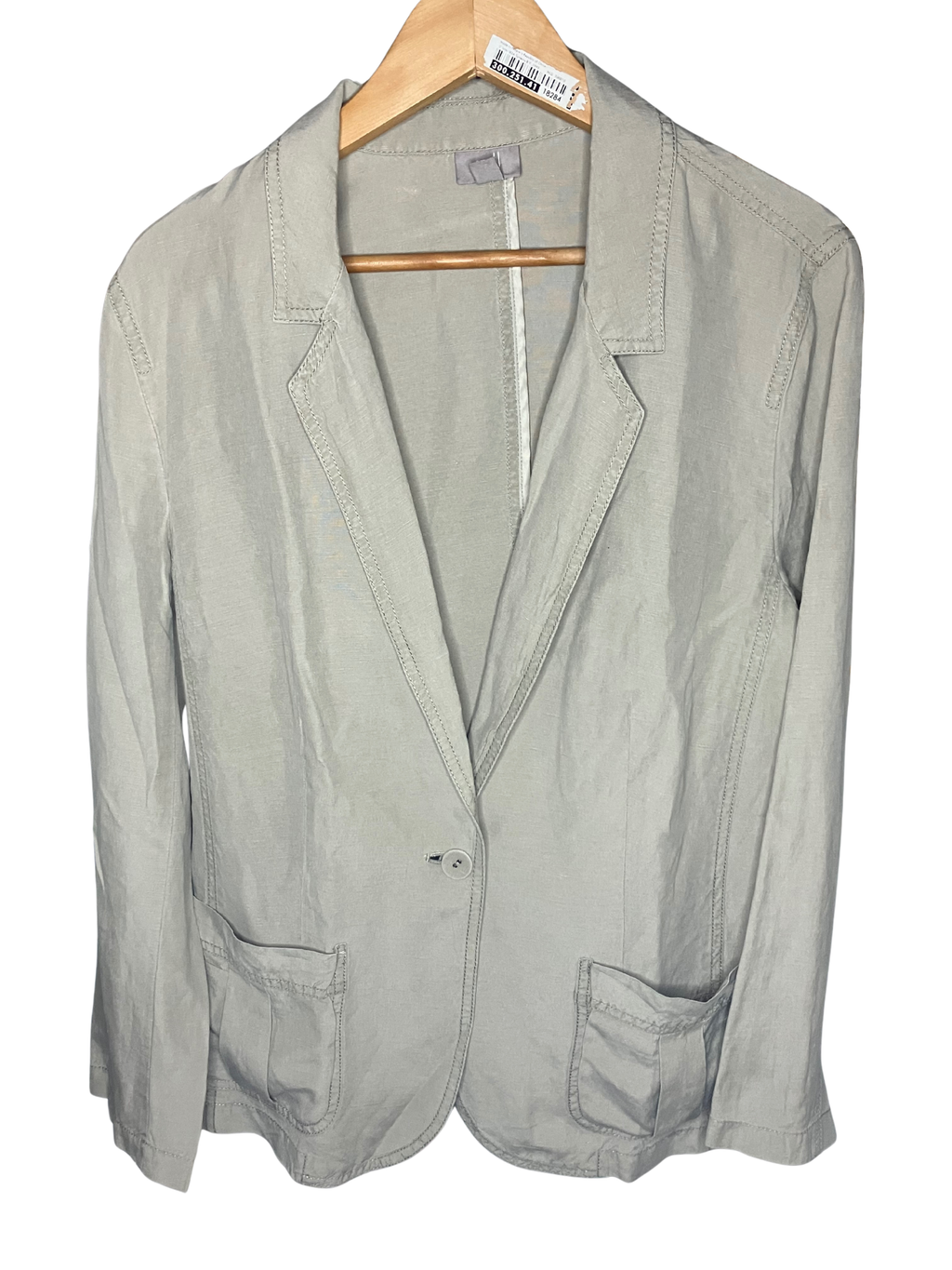J.Jill Beige Linen-Silk Lightweight Blazer XL Petite Natural Fiber