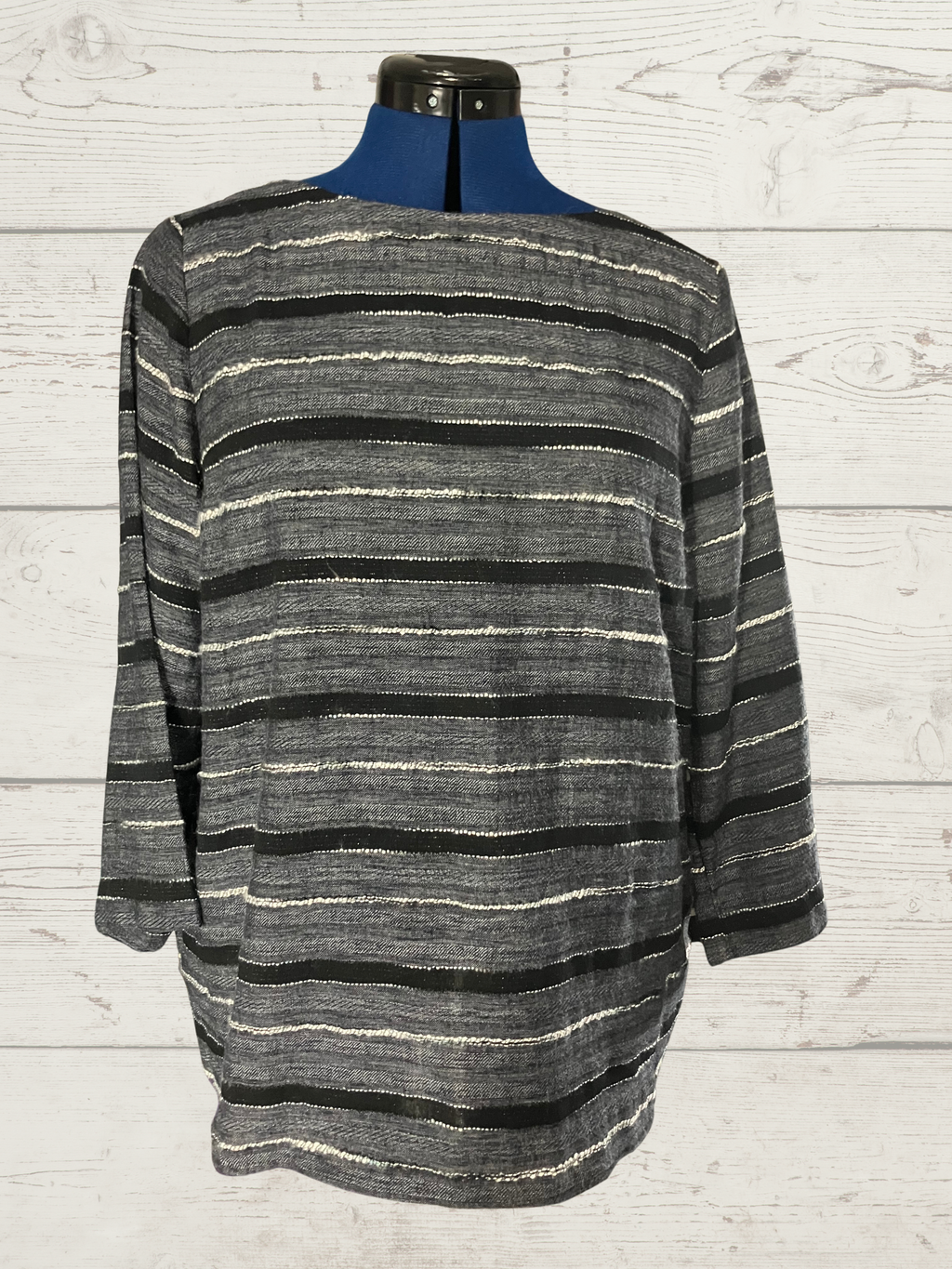 Purejill — Top | Heather stripe, dolman cut · Sz M