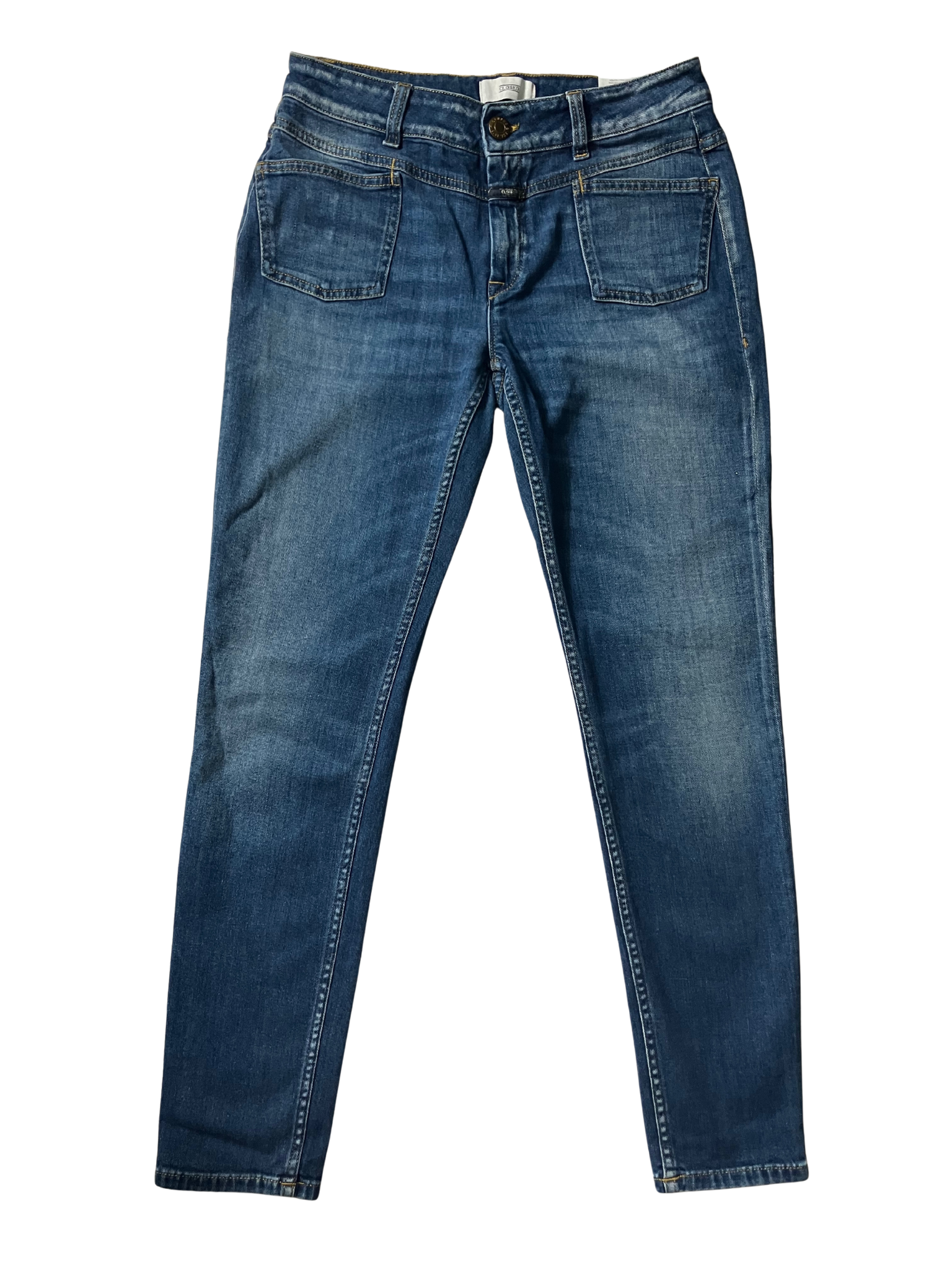 CLOSED Pedal X Italian Skinny Jeans Candiani Denim Blue Size 27