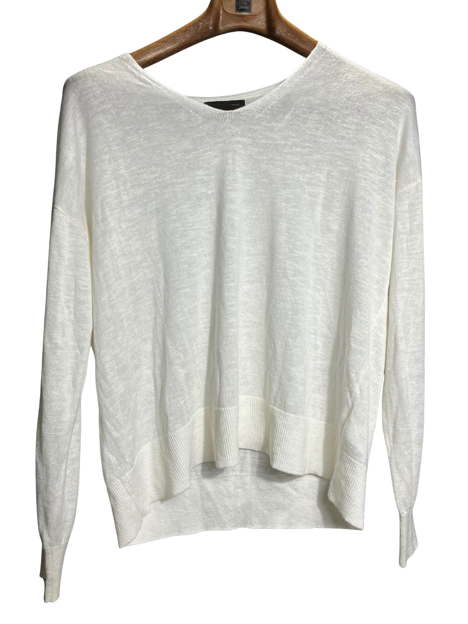 Banana Republic Linen Rayon Blend Lightweight Sweater Ivory Size L