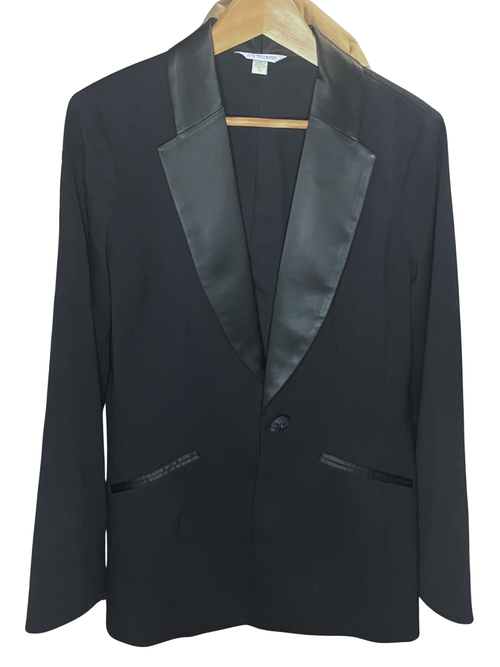 Austin Reed Wool Tuxedo Blazer Shawl Lapel Black Formal Jacket Size 14