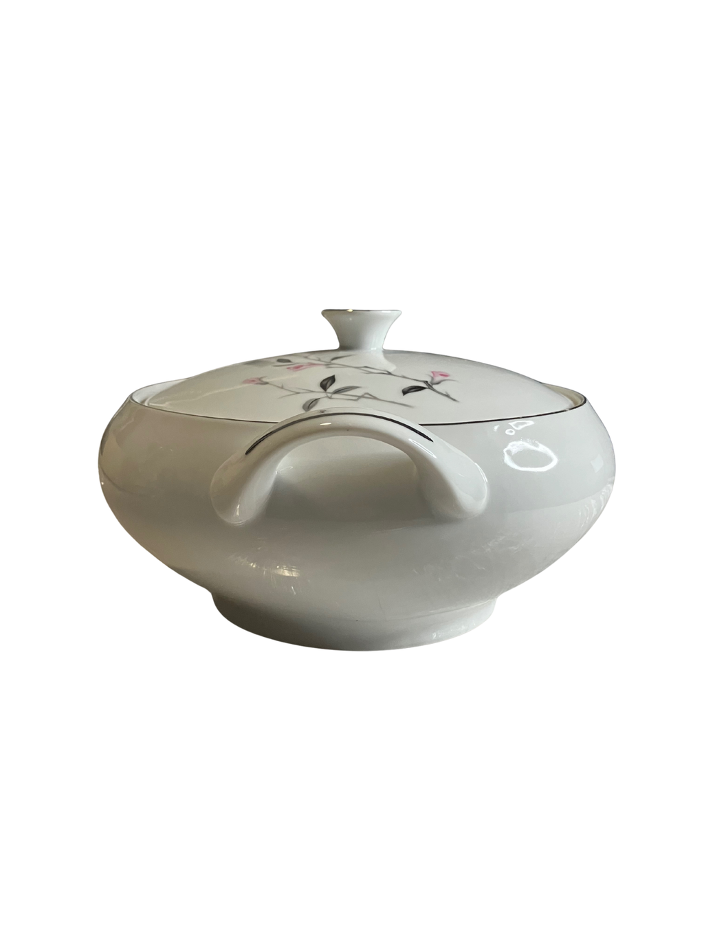 Cherry Blossom Fine China Covered Casserole 1067 Japan Vintage w/ Box