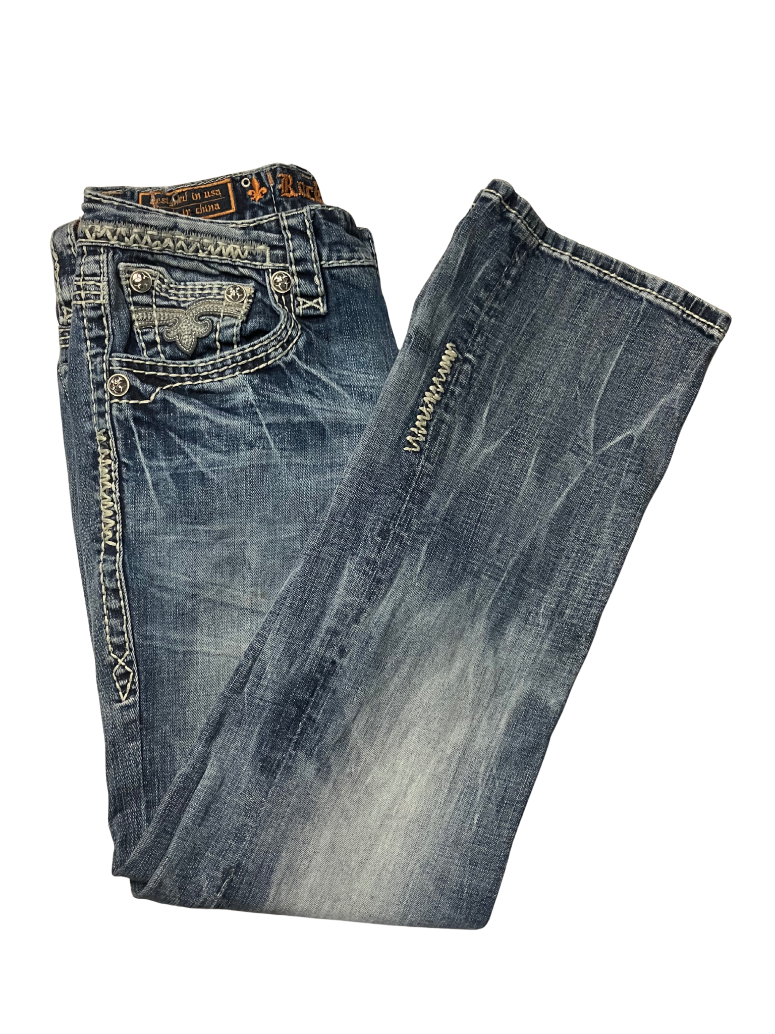 Rock Revival Bootcut Jeans – Medium Wash – Size 31 – Embellished