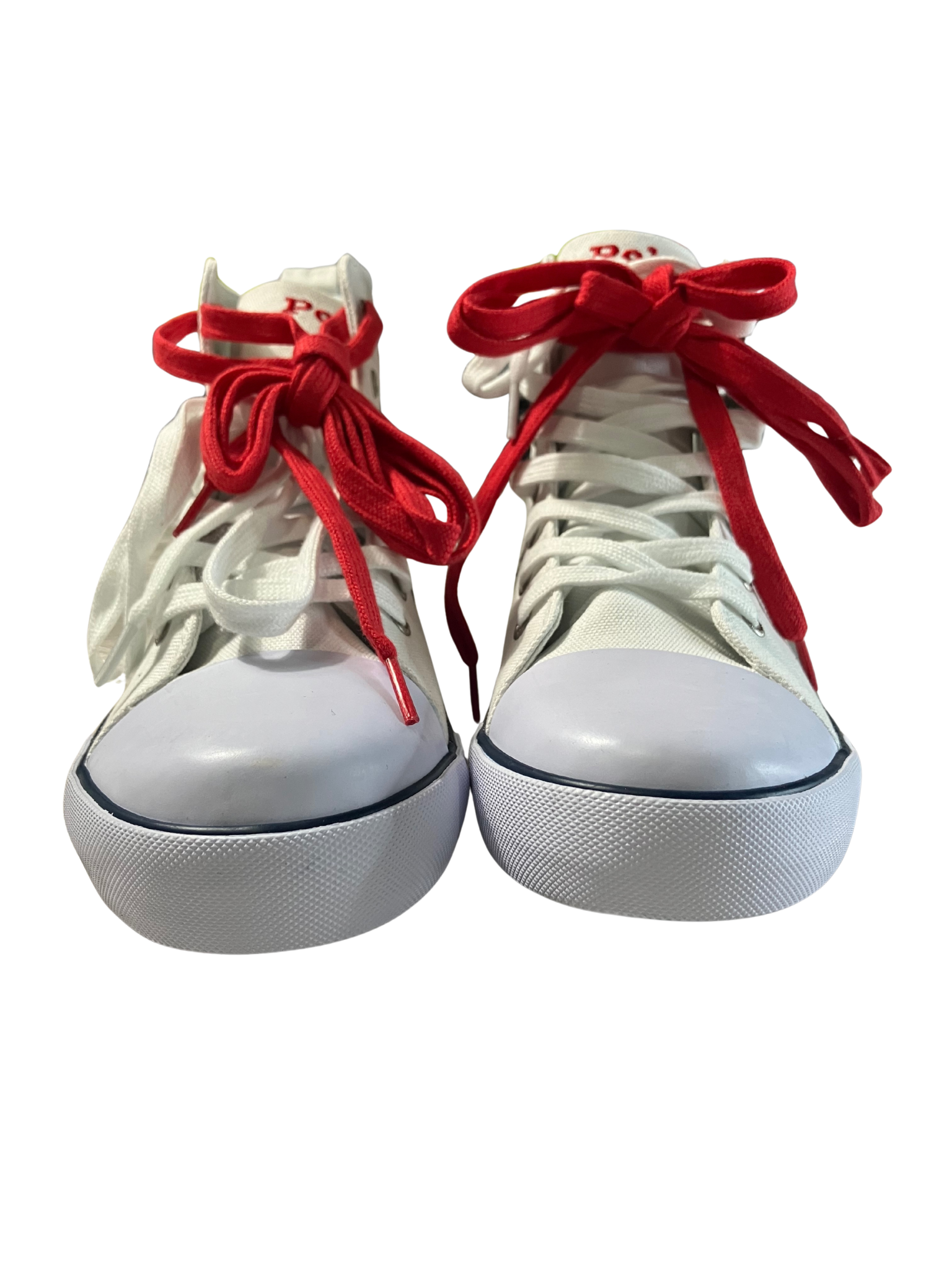 Polo Ralph Lauren High-Top Canvas Sneakers Multicolor Embroidered Logo Size 7