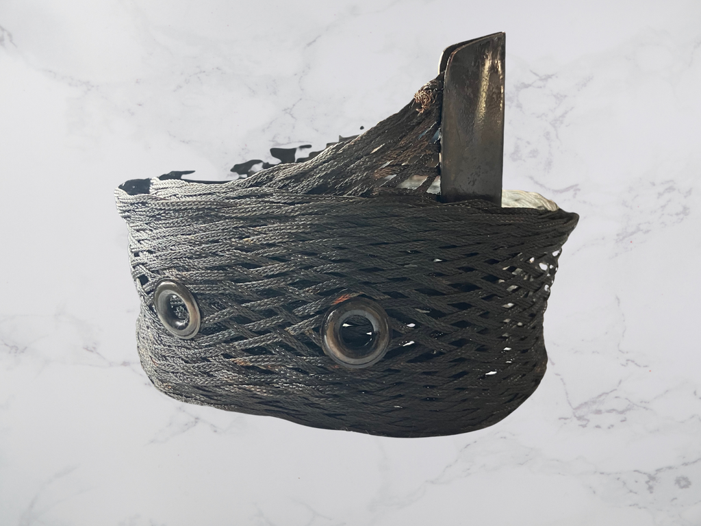 Sarah Cavender — Woven Metal Belt | Oxidized bronze mesh, signed wearable art · Sz 43