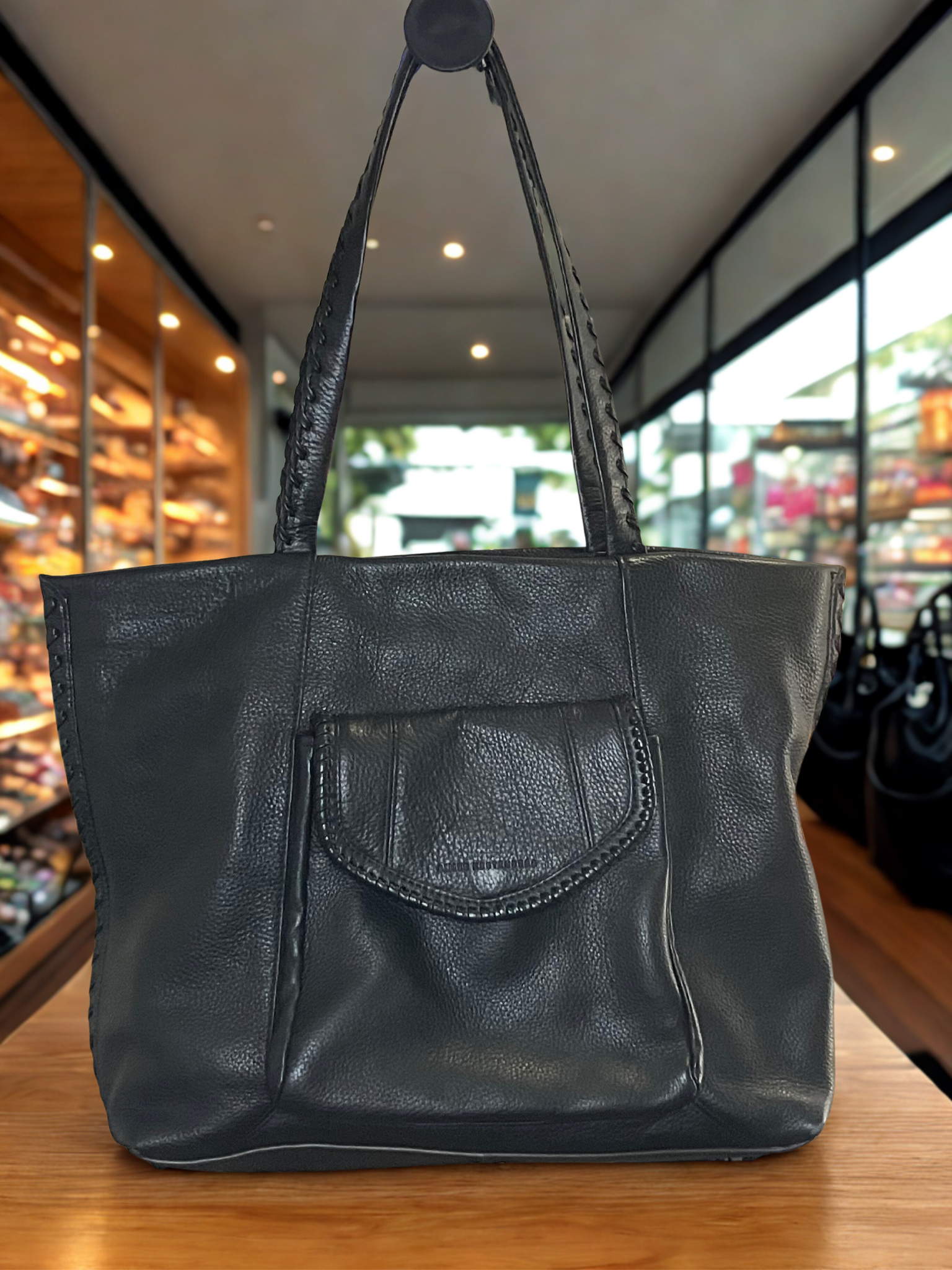 Aimee Kestenberg Leather Tote Bag Shoulder Bag Large Soft Pebbled Leather