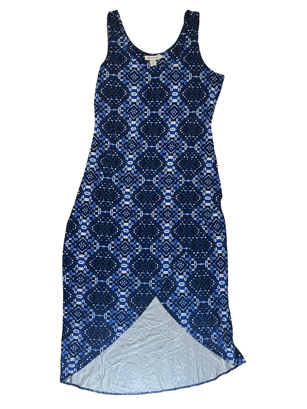 Tommy Bahama Blue Geometric Print Sleeveless Midi Dress - Size XL