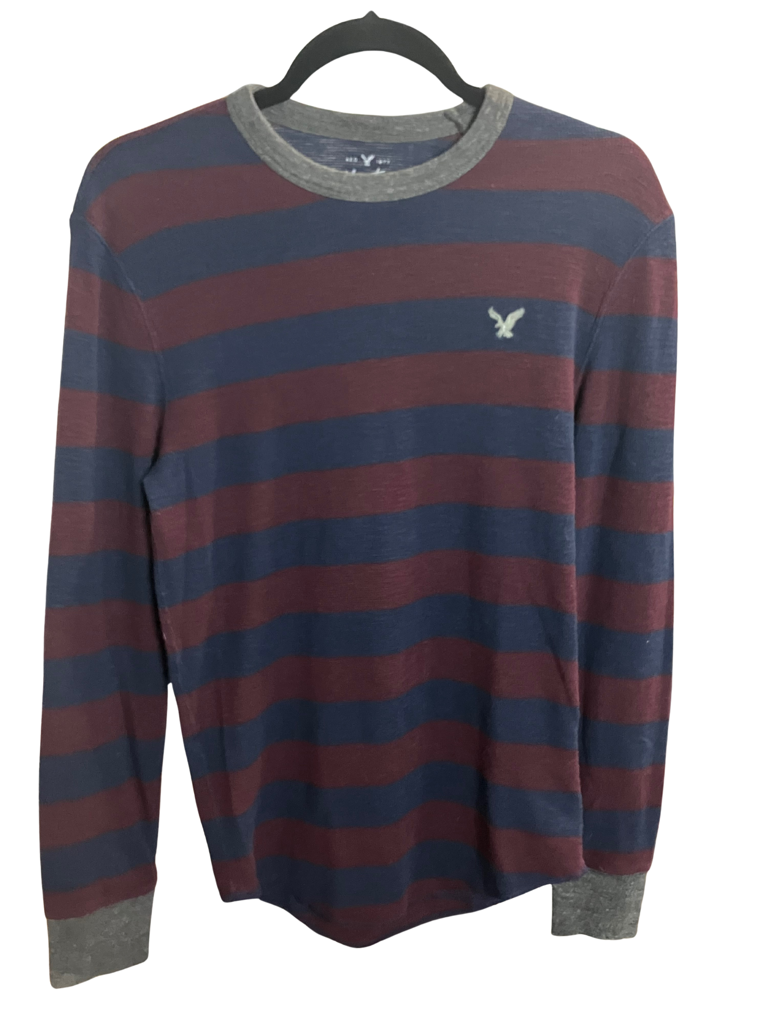 American Eagle AEO Heritage Striped Thermal Long Sleeve Shirt Men's XS