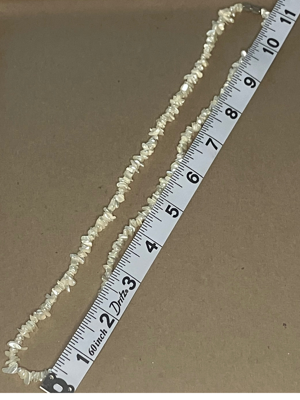 Vintage Mother of Pearl Chip Necklace - Natural Iridescent Shell