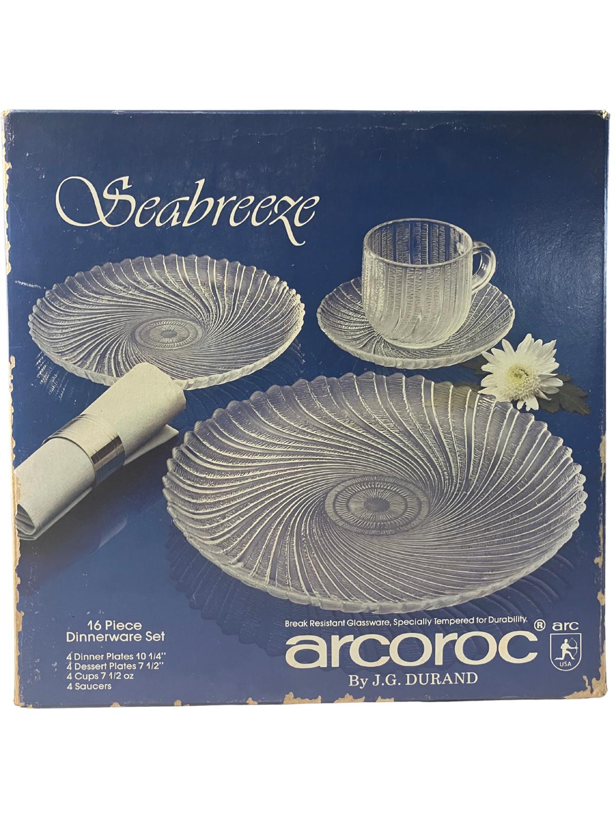 Arcoroc Seabreeze 16-Piece Glassware Dinnerware Set by J.G. Durand