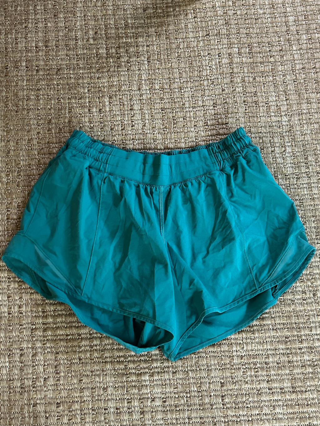 Lululemon — Running Shorts | Teal, built-in liner, engineered for movement · Sz OS